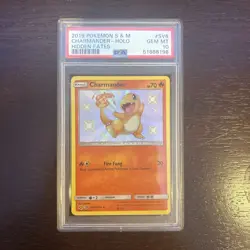 2019 POKEMON SUN & MOON HIDDEN FATES #SV6 CHARMANDER-HOLO PSA 10 - Image 1