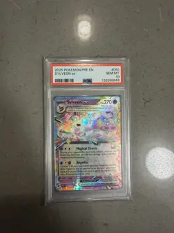 Sylveon Ex 2025 Pokemon Pre En-Prismatic Evolutions #041/131 PSA 10 - Image 1