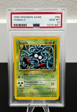 1999 Pokemon Base Set Unlimited Tangela PSA 10 #66 - Image 1