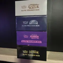 Pokemon ETB Lot Of 4 - Fusion Strike Brilliant Stars Lost Origin Silver - Sealed - Image 4