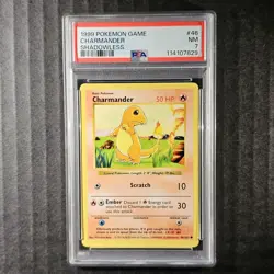 Charmander, Shadowless Base Set, 46/102, Pokemon, WOTC 1999, (PSA 7) #4 - Image 1