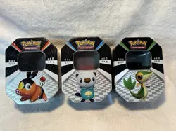 Pokemon TCG 2011 Unova Starters Black And White Tins SET -EMPTY - Image 1