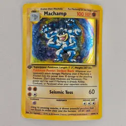 2 PLAYER STARTER SET HOLO MACHAMP 8/102 SHADOWED 1ST EDITION HP/DMG POKEMON - Image 1