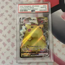 2020 POKEMON JPN SWSH AMAZING VOLT TACKLE #031 PIKACHU V MAX FA PSA 10 - Image 1