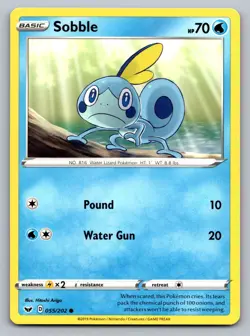 Pokemon TCG SWSH01: Sword & Shield Base Set Sobble (055) 055/202 - Image 1