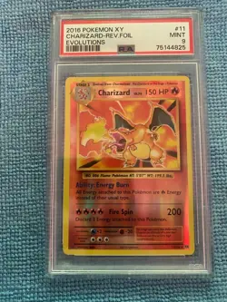 Pokemon 2016 XY #11 Charizard Rev Foil Evolutions PSA 9 - Image 1