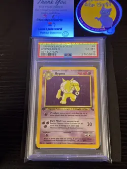 1999 Pokemon Fossil 1st Edition 8/62 Hypno Holo - PSA 6 - - Image 2