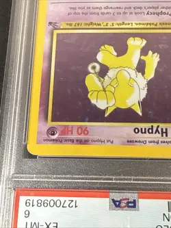 1999 Pokemon Fossil 1st Edition 8/62 Hypno Holo - PSA 6 - - Image 5