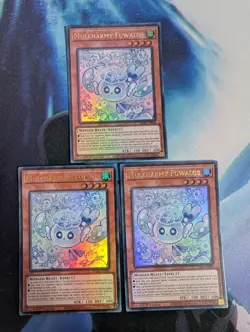 YuGiOh! Mulcharmy Fuwalos RA04-EN050 Ultra Rare x3 PLAYSET 1st Ed* - Image 1