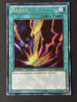 Yu-Gi-Oh! Raigeki 1st Edition Secret Rare LCYW-EN054 (NEAR MINT) - Image 1