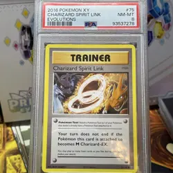 PSA 8 2016 POKEMON CARD CHARIZARD SPRIT LINK EVOLUTIONS #75/108 - Image 1