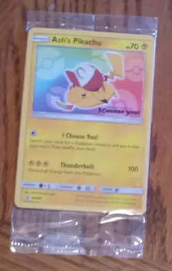 RARE SEALED Ash’s Pikachu TCG SM108 Pokemon I Choose You movie promo card (2017) - Image 1