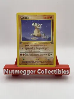 CUBONE Pokemon Card TCG Jungle 1st EDITION Non Holo 50/64 EX/LP - Image 1