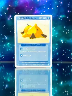 Pokepu S1, 1st Ed. - Pipi Dack (Psyduck) - Pokemon Fan Art & Derpy Parody Card - Image 1