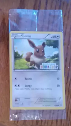 Build a Bear Pokemon Card Workshop Eevee Promo Trading 63/98 SEALED NEW - Image 1