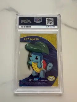 2000 Topps Pokemon #PC4 Squirtle TV Animation Clear Cards PSA 8 NM-MT - Image 2