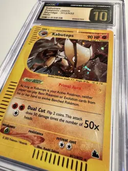 CGC 10 PRISTINE Kabutops 2003 Skyridge H13/H32 Holo Pokemon Card - Image 2