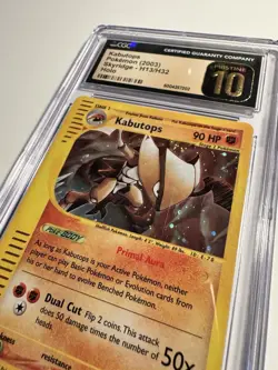 CGC 10 PRISTINE Kabutops 2003 Skyridge H13/H32 Holo Pokemon Card - Image 3
