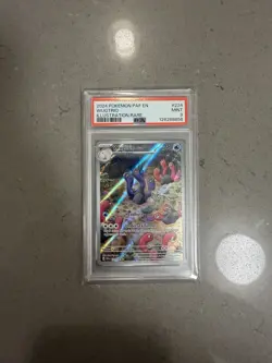 Pokemon TCG Wugtrio 224/091 2024 Paldean Fates Illustration Rare Card - PSA 9 - Image 1