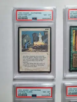 MTG 9 The Dark 1994 PSA Graded Cards Martyr's Cry, Scarwood Bandits & More LOOK! - Image 2