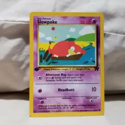 Slowpoke Pokemon TCG Team Rocket 1st First Edition Common Card #67 67/82 - Image 1