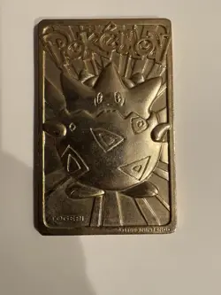 Pokemon Togepi 24K Gold Plated Trading Card 1999 Burger King Limited Edition - Image 1