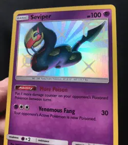 Seviper SV15/SV94 Hidden Fates SECRET RARE Trainer Pokemon Card Shiny Vault NM - Image 3