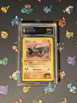 Pokemon Cards Brock’s Onix 69/132 1st Edition Gym Heroes - Arena Club 9 - Image 1