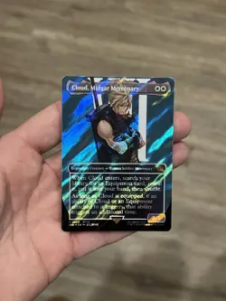 Cloud, Midgar Mercenary (Borderless) (Surge Foil) Final Fantasy Foil - Image 1