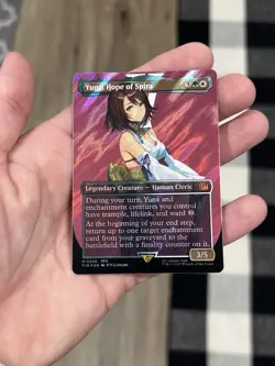 Yuna, Hope of Spira (Borderless) (Surge Foil) Final Fantasy Foil - Image 1