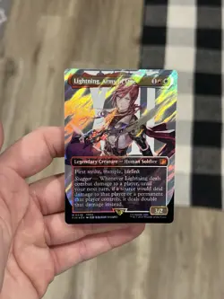 Lightning, Army of One (0545) (Borderless) (Surge Foil) Final Fantasy Foil - Image 1