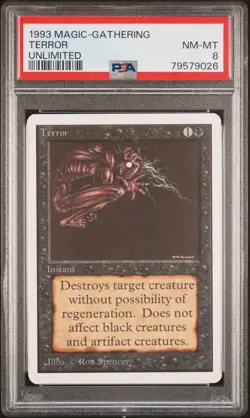 1993 MAGIC THE GATHERING UNLIMITED TERROR PSA 8 - Image 1