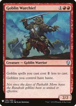 4x Goblin Warchief NM-Mint, English Mystery Booster / The List MTG Magic - Image 1