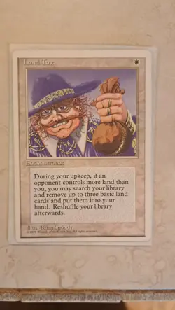 Magic the Gathering ~ MTG ~ 1x Land Tax ~ LP ~ 4th Edition - Image 1