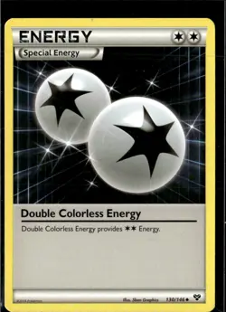 Pokemon Double Colorless Energy 130/146 XY Base Set Non Holo 2 Card Lot LP - Image 1