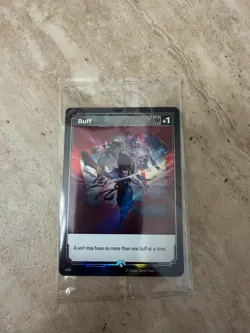 Riftbound Fist Bump Buff Double Sided Promo Card Sealed OGN Rare! - Image 1