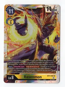 Digimon Card - (NM) Rasenmon BT7-040 Super Rare Foil - Bandai - Image 1