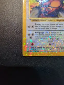 Tauros 47/64 Prism HOLO Jungle Set Vending Golden Sticker Pokemon Card Vintage - Image 3