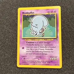 Wobbuffet 35/75 Neo Discovery Rare Pokemon Card LP - Image 1