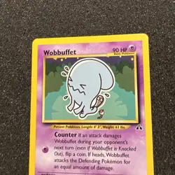 Wobbuffet 35/75 Neo Discovery Rare Pokemon Card LP - Image 2
