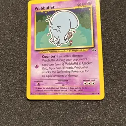 Wobbuffet 35/75 Neo Discovery Rare Pokemon Card LP - Image 3