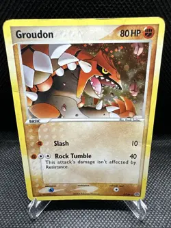 Pokemon Groudon EX TCG Emerald Holo Card 5/106 Rare - Image 1