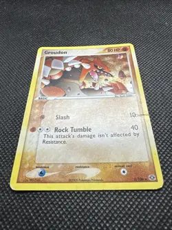 Pokemon Groudon EX TCG Emerald Holo Card 5/106 Rare - Image 3