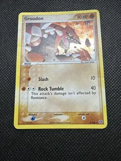 Pokemon Groudon EX TCG Emerald Holo Card 5/106 Rare - Image 4