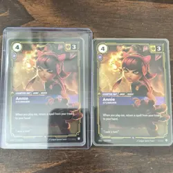 Annie Stubborn Riftbound Origins TCG Card NM Proving Grounds Exclusive - Image 1