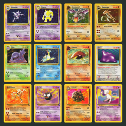 Vintage Pokemon Lot 12 Cards Fossil Holo Haunter Hypno Aerodactyl Muk Mew Promo - Image 1