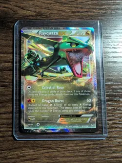 Rayquaza EX ULTRA RARE 85/124 BW Dragons Exalted Pokemon card TCG NM HOLO 1 - Image 1