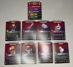 Minecraft Dungeons Arcade Game Cards Lot of 9 Cards Series 3 and 4 Heroes - Image 2