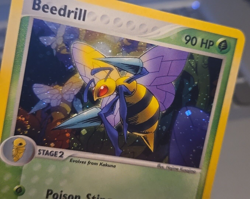 2004 Pokemon BEEDRILL Ex Fire Red & Leaf Green HOLO Foil Rare Card 1/112 - Image 3
