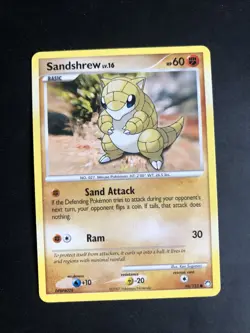 Sandshrew 96/123 Mysterious Treasures Pokemon Card LP/NM - Image 1